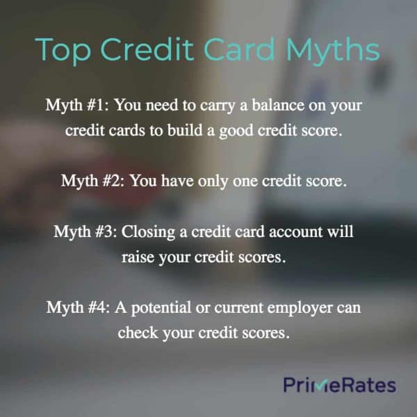 The Top 4 Credit Card Myths Debunked | PrimeRates