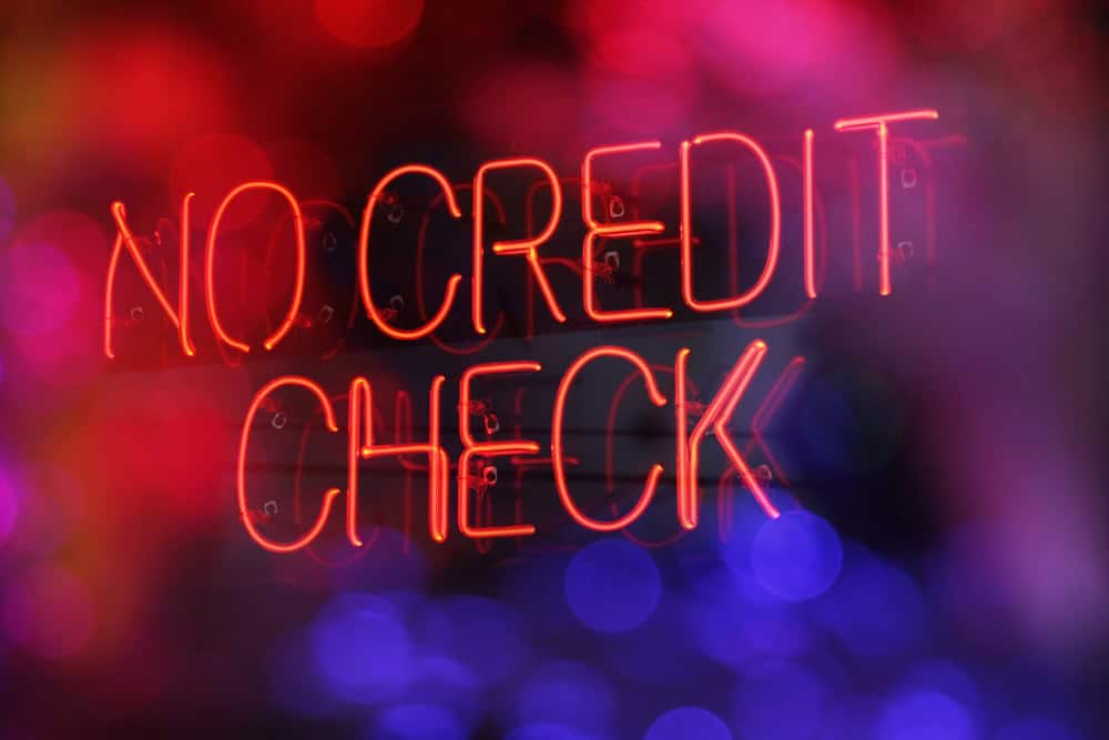 No Credit Check Neon Sign