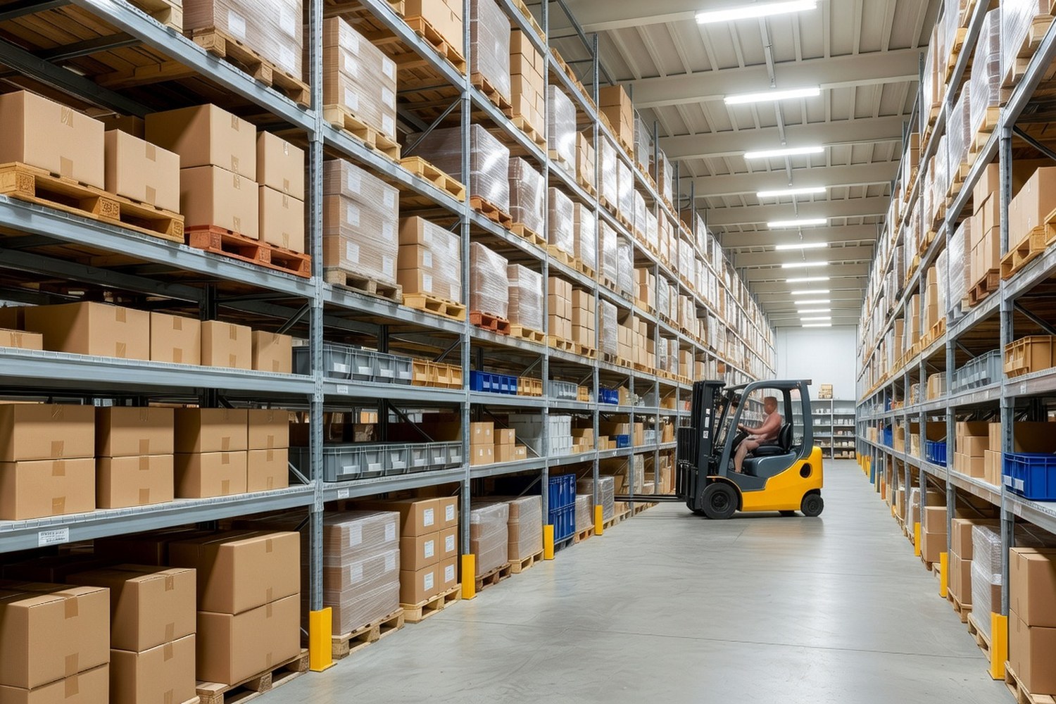 Organized warehouse representing business expansion funded by $250K loan