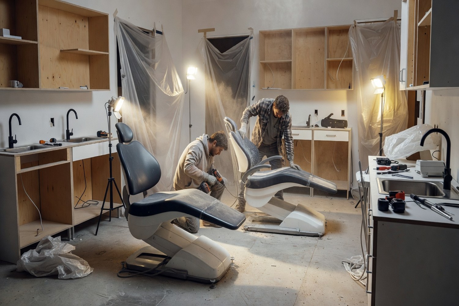 Dental office buildout representing professional practice expansion funded by a 400000 dollar business loan