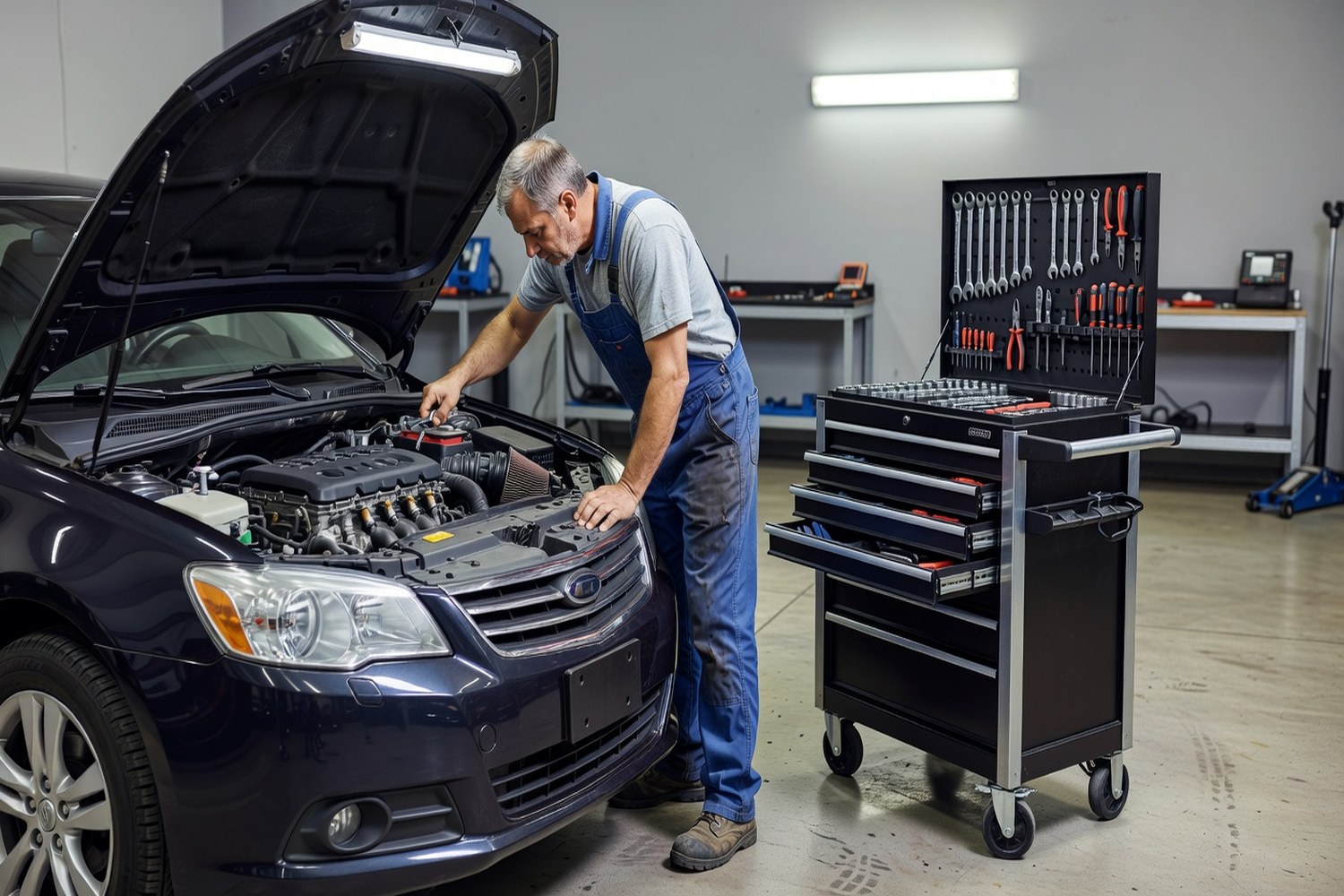 Auto mechanic working on car repair representing common uses for a 5000 dollar personal loan