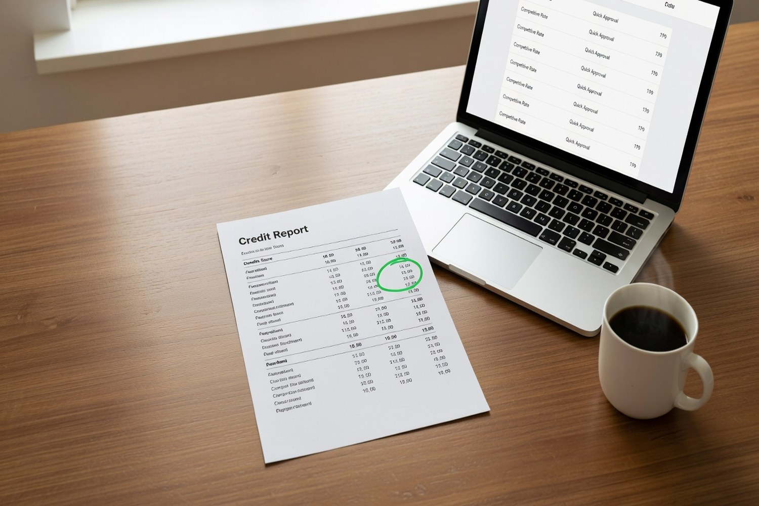 Credit report with high score representing best personal loan rates for 750 credit