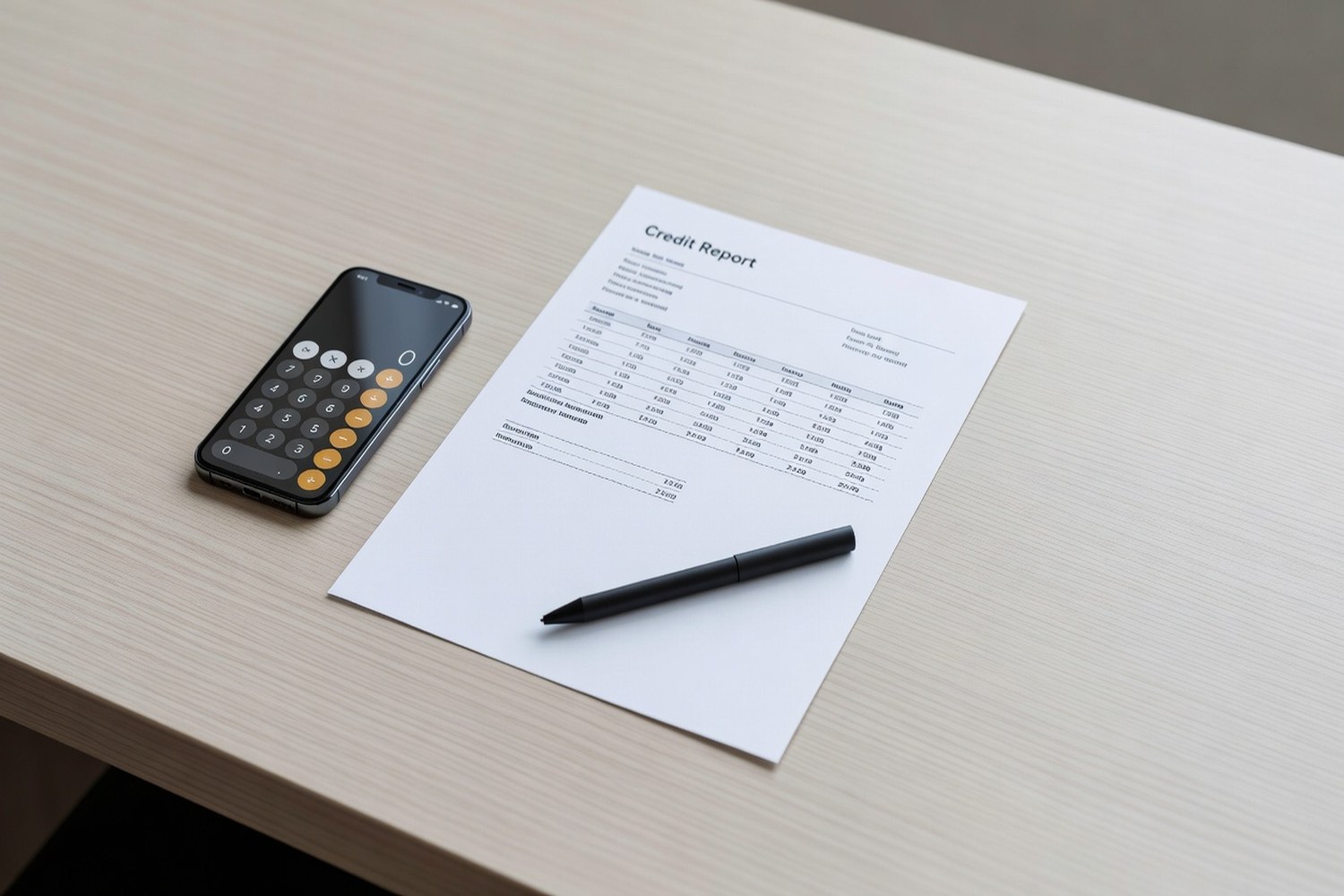 Credit report and calculator representing personal loan rate comparison for bad credit borrowers