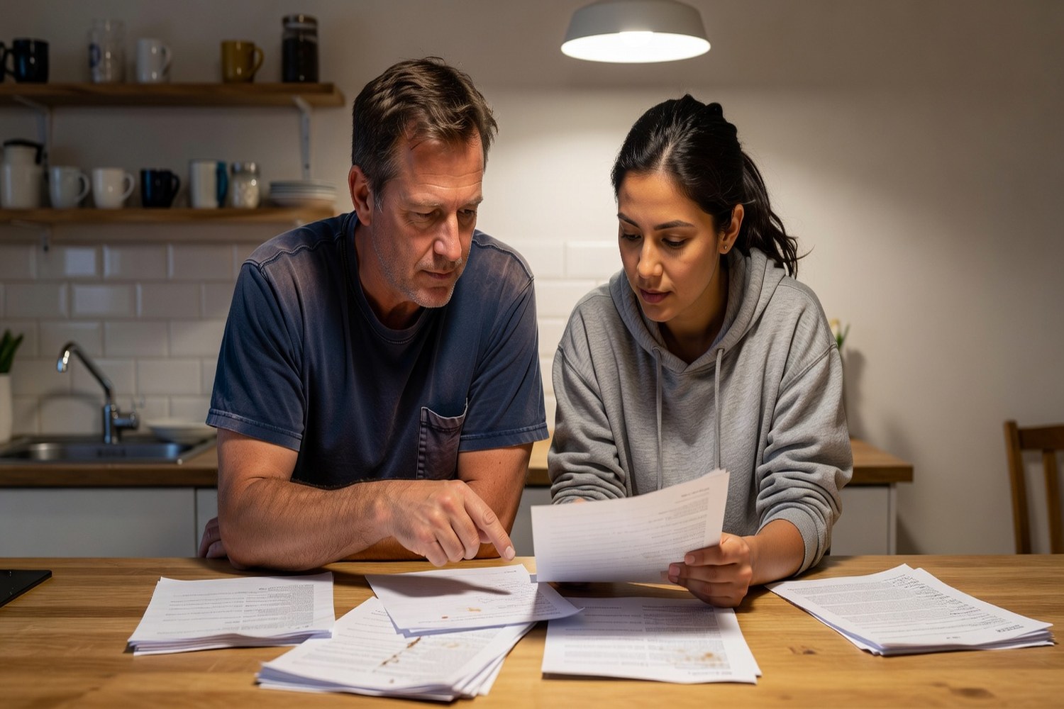 Couple comparing personal loan offers and terms from Best Egg and other lenders
