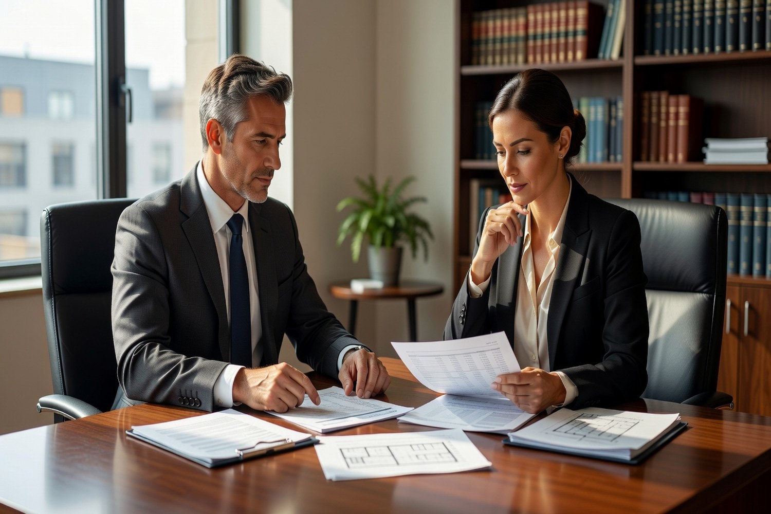 Business owner meeting with loan officer to review financing options