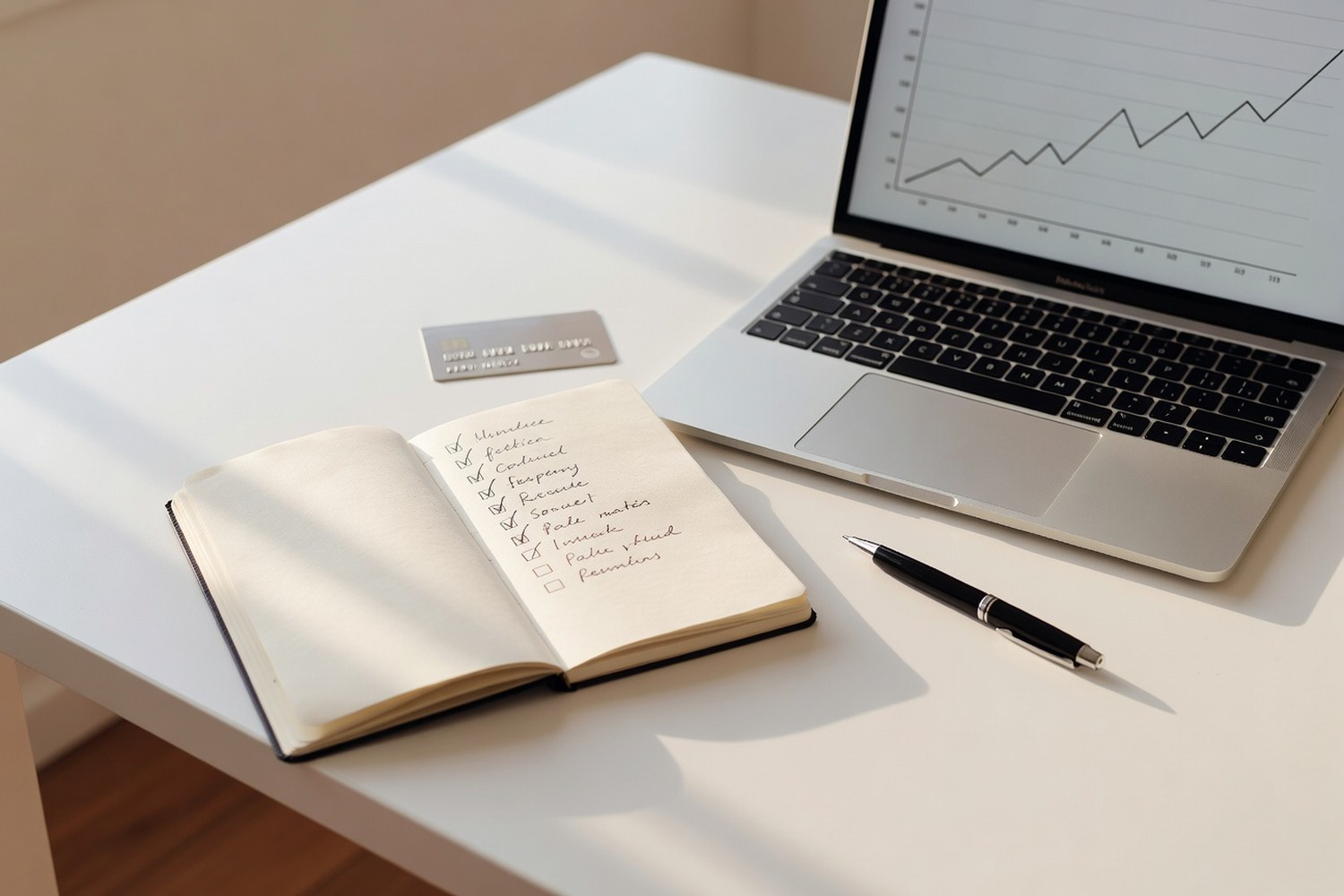 Credit score improvement checklist and rising graph showing fair credit progress