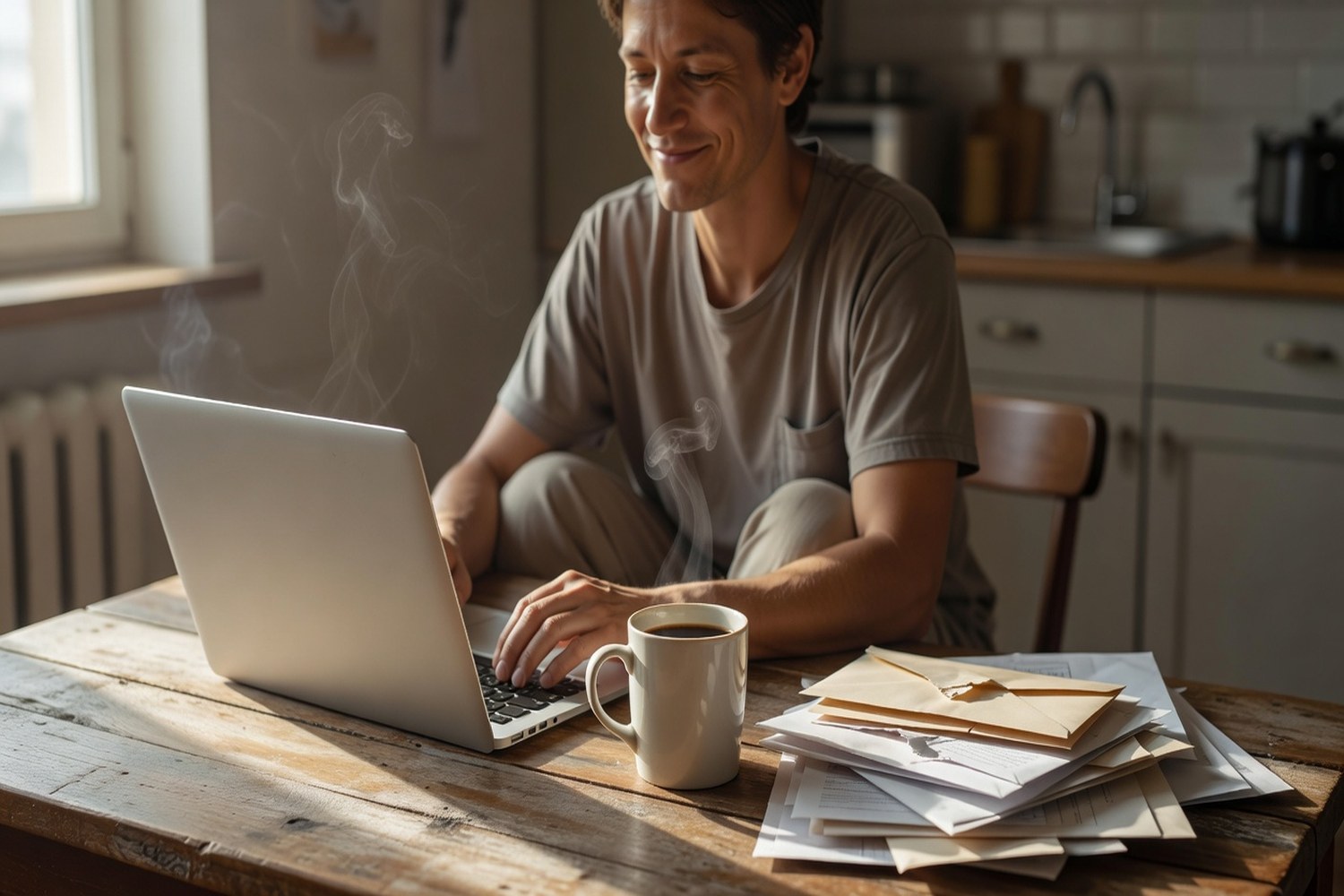 Person managing debt consolidation paperwork representing FreedomPlus loan for paying off credit cards