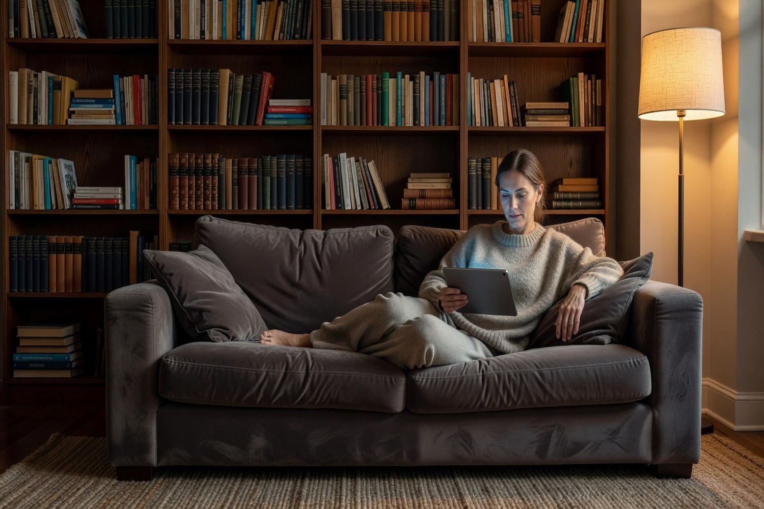 Person reviewing LendingClub personal loan rates and terms on tablet at home