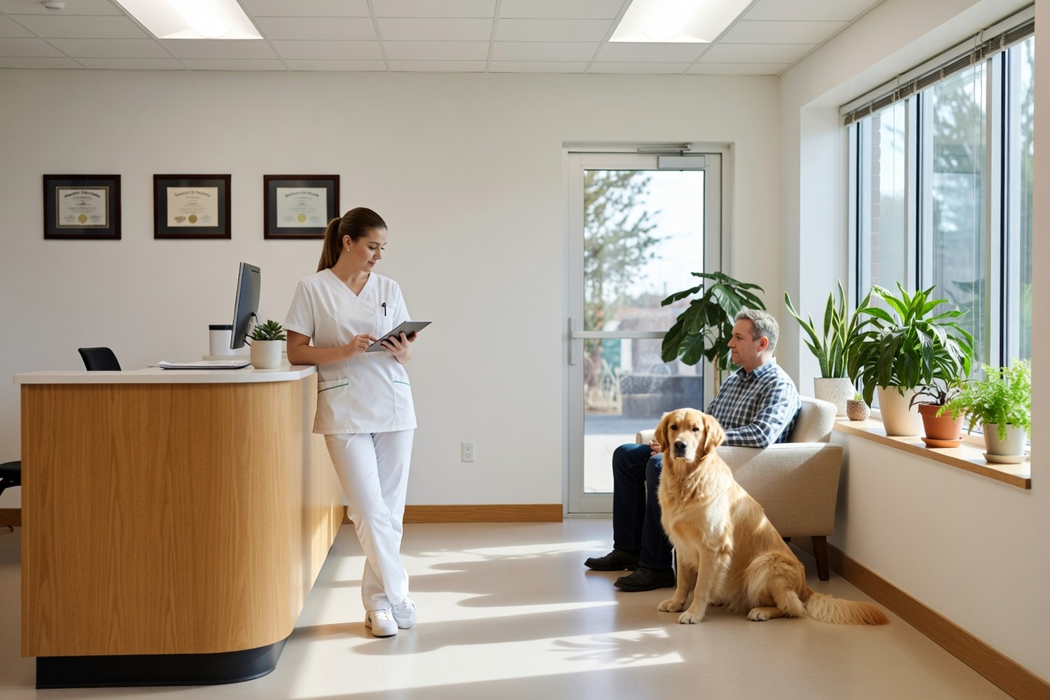Veterinarian opening a new clinic financed with an SBA loan representing Live Oak Bank specialty lending