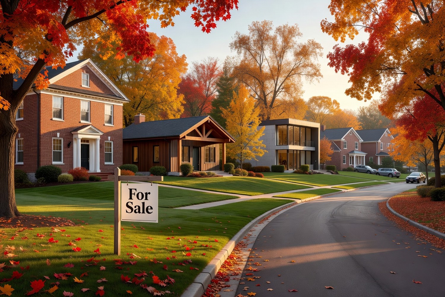 Residential neighborhood homes representing mortgage rate shopping opportunities