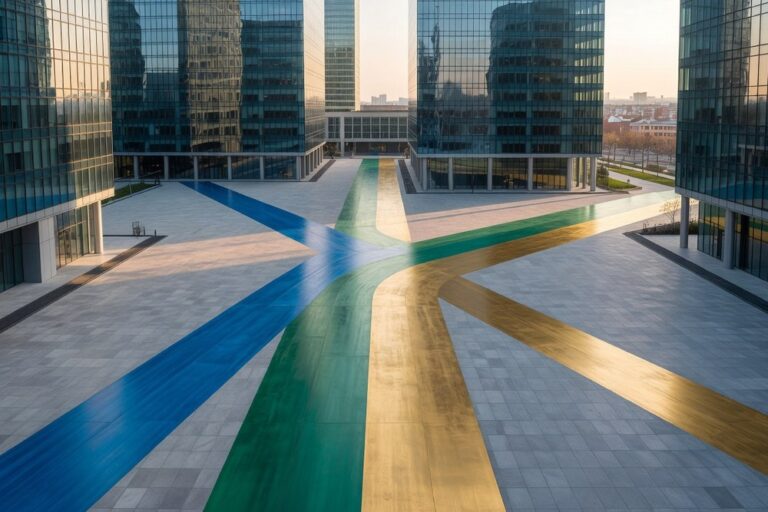 Three diverging pathways representing different interest rate benchmarks