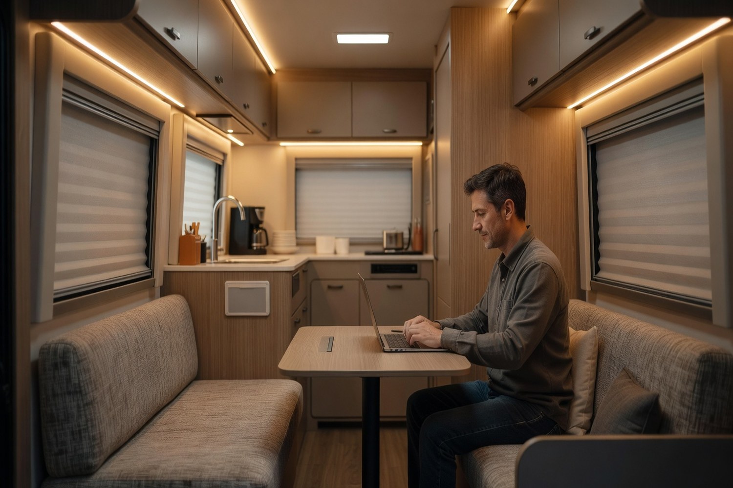 Modern RV interior showing livable space representing the value of RV financing