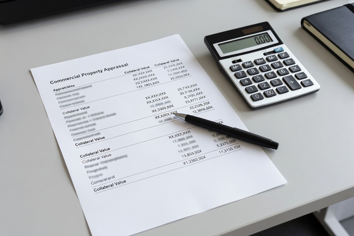 Evaluating collateral for a secured business loan application